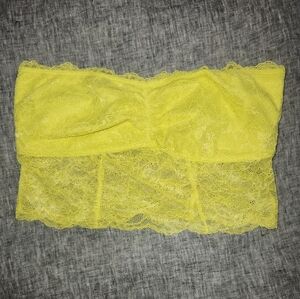 Ameican Eagle Yellow Lace Bandeau Top